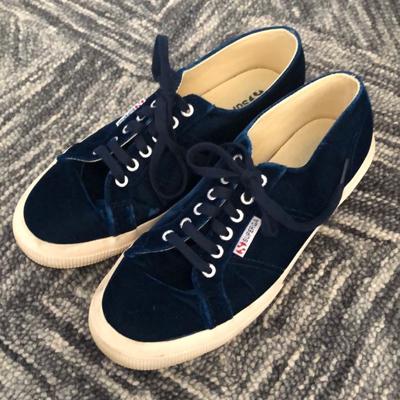 Superga | Shoes | Superga Blue Velvet 